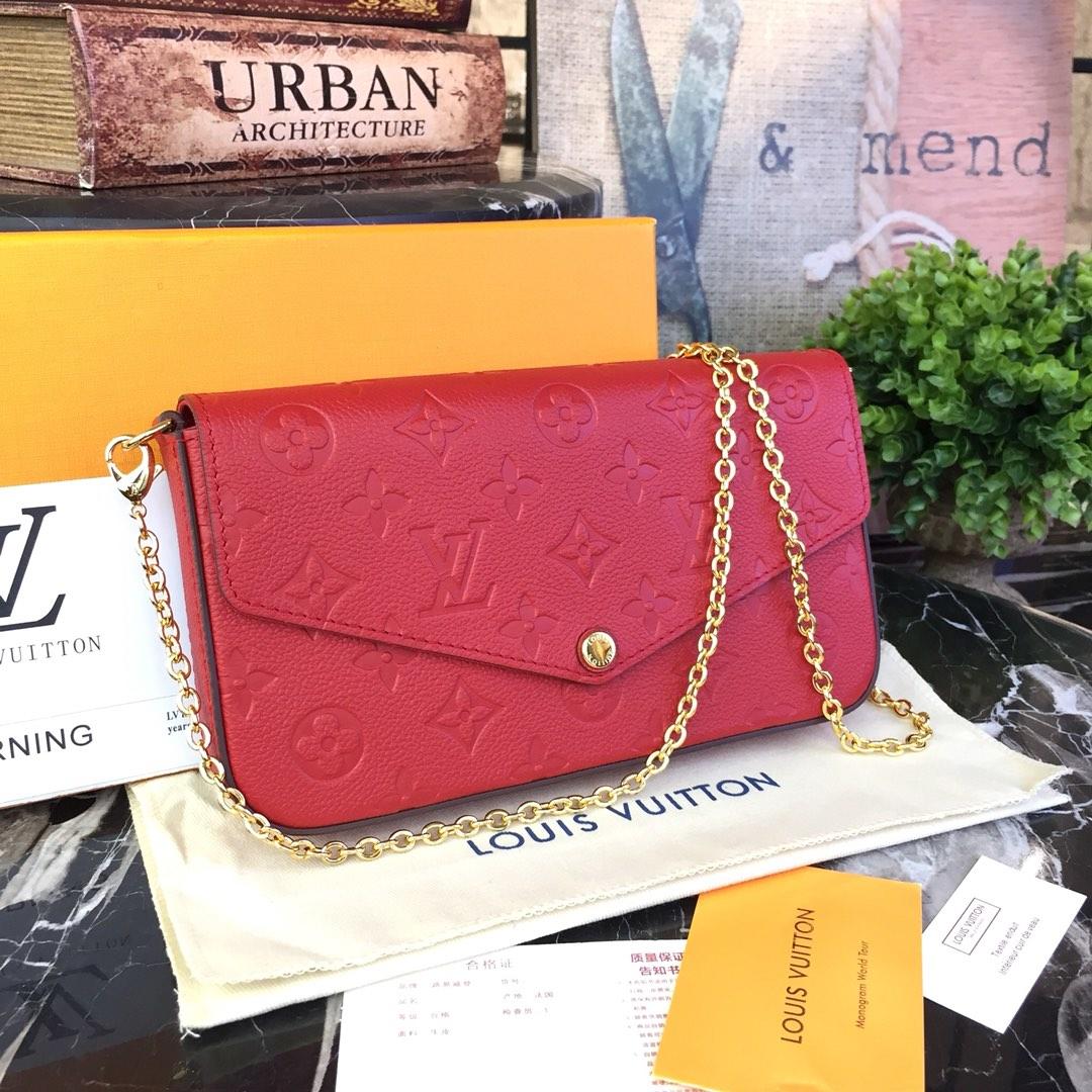 Replica Louis Vuitton Felicie Pochette Black/Blue/Red - Image 11
