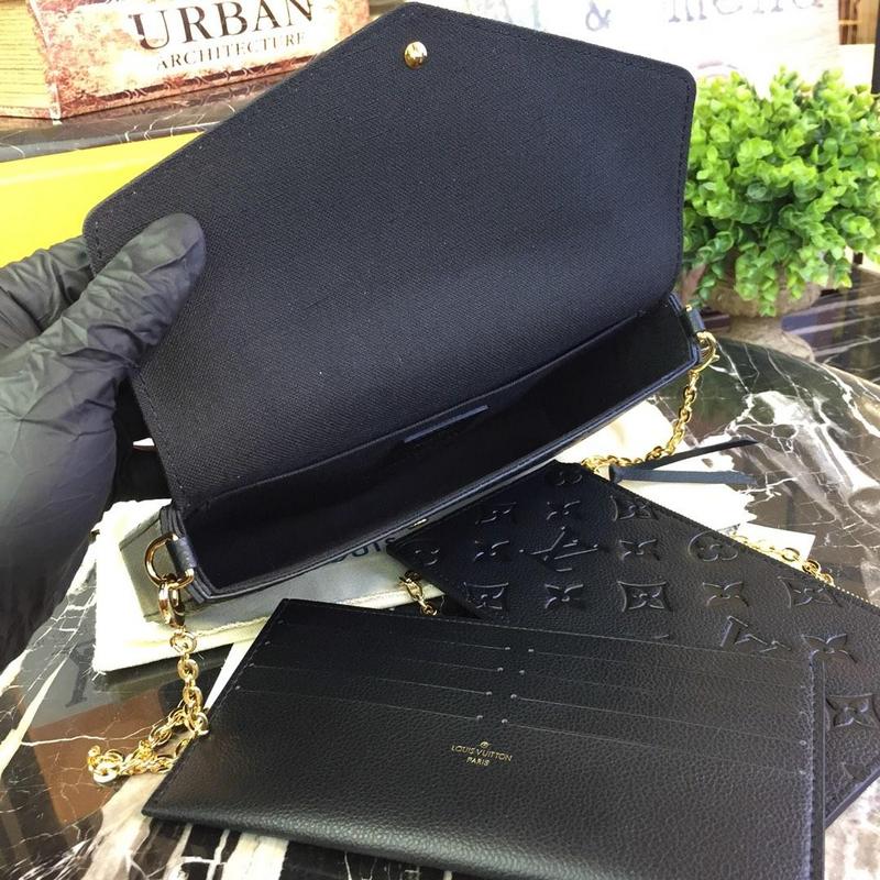 Replica Louis Vuitton Felicie Pochette Black/Blue/Red - Image 5