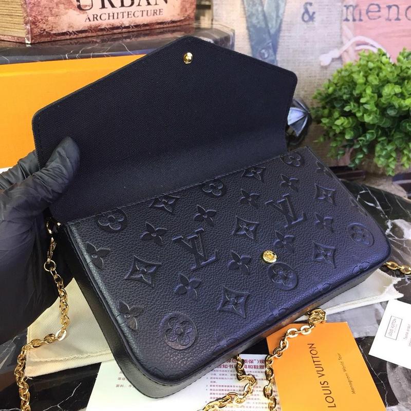 Replica Louis Vuitton Felicie Pochette Black/Blue/Red - Image 6
