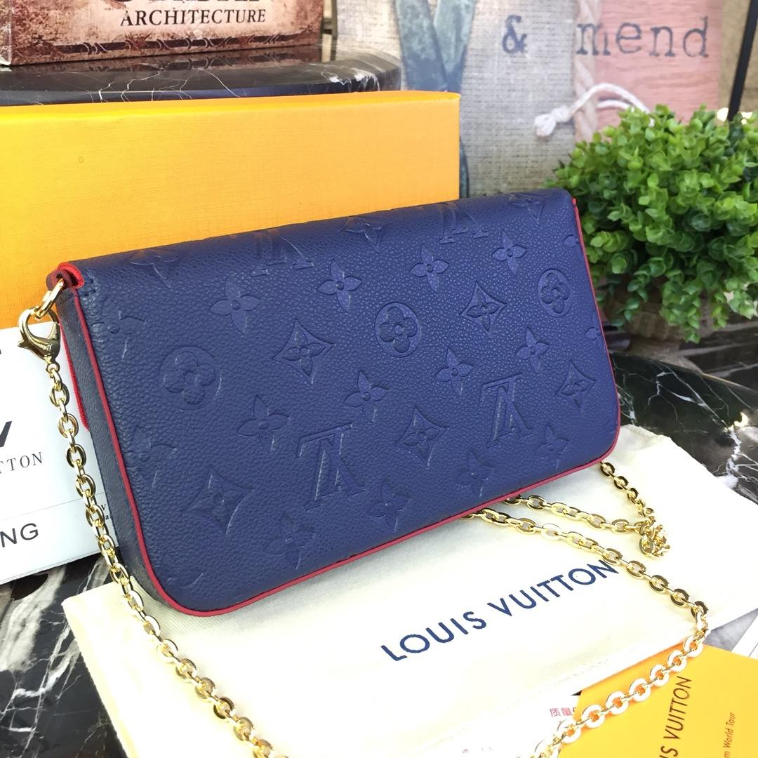Replica Louis Vuitton Felicie Pochette Black/Blue/Red - Image 8