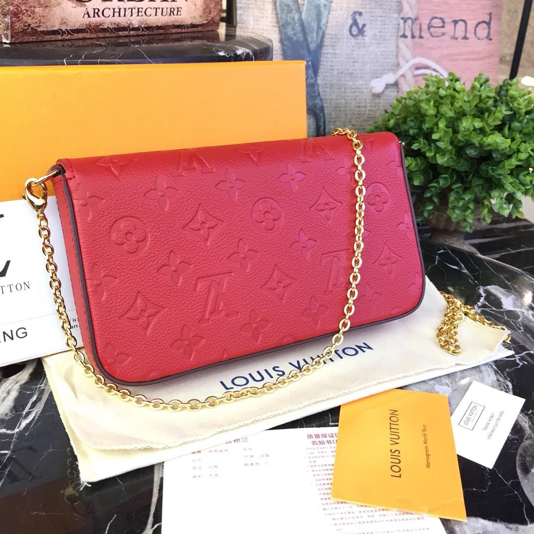 Replica Louis Vuitton Felicie Pochette Black/Blue/Red - Image 9