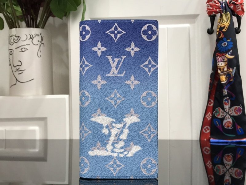 Replica Louis Vuitton Brazza Wallet Blue Sky