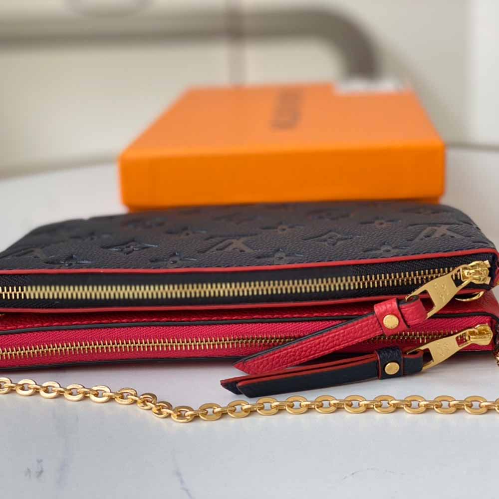 Replica Louis Vuitton Aaa- Double Zip Pochette M68568 Black/Blue - Image 12