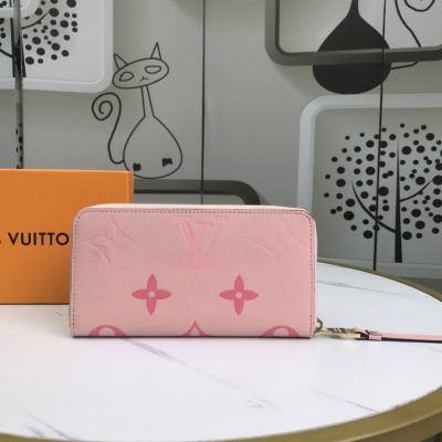 Alternative view of Replica Louis Vuitton Zippy Wallet Pink/Blue/Brown