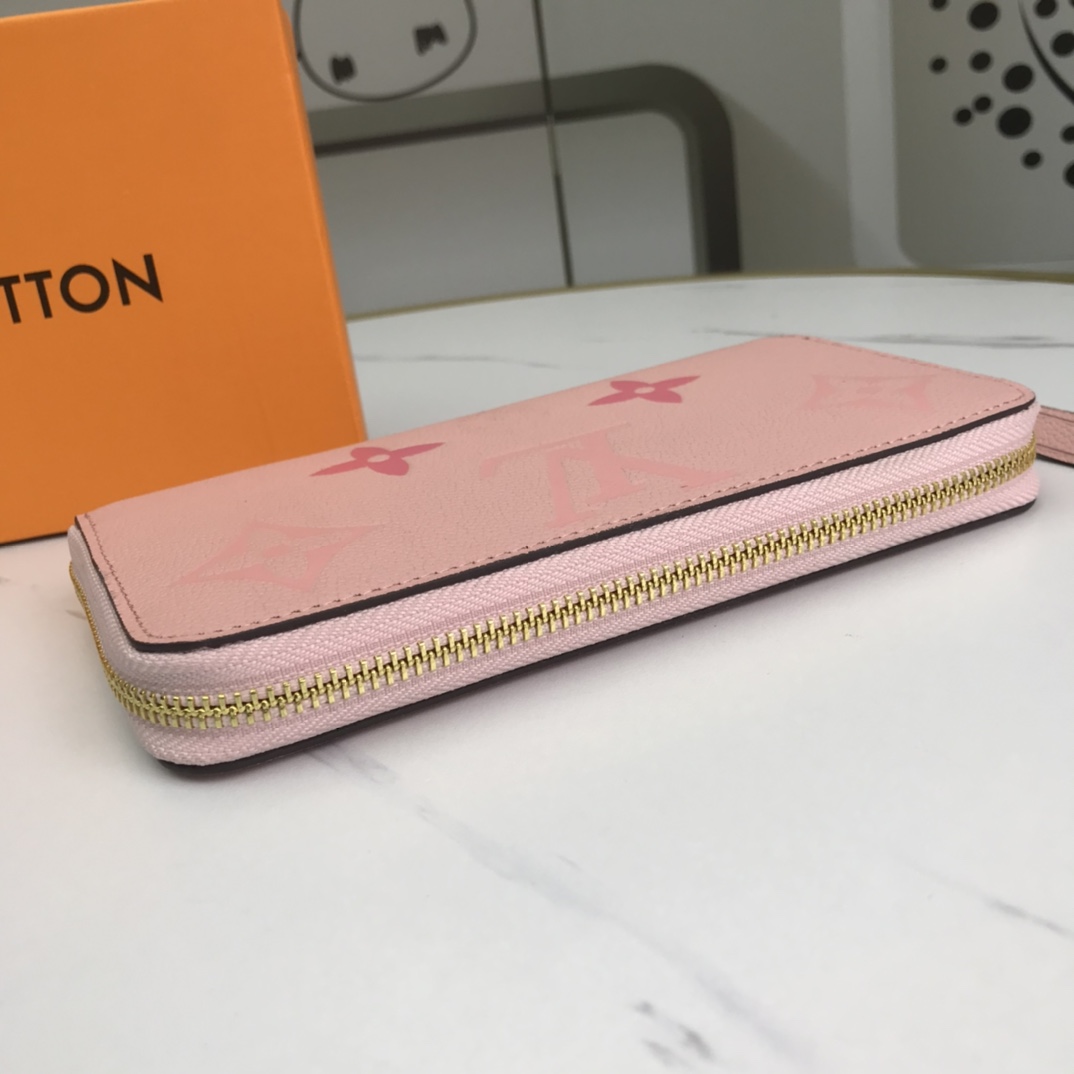 Replica Louis Vuitton Zippy Wallet Pink/Blue/Brown - Image 3