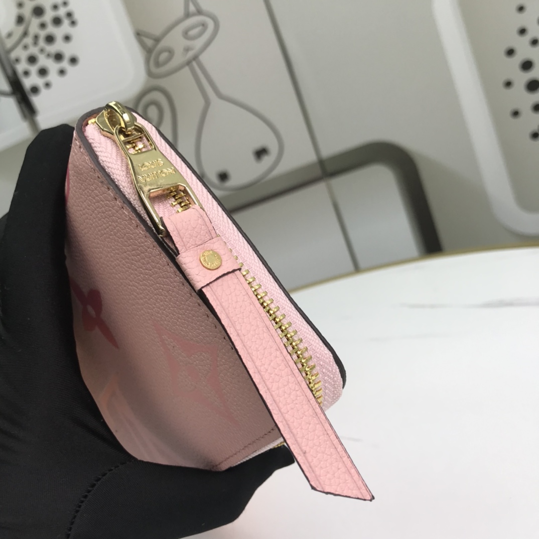 Replica Louis Vuitton Zippy Wallet Pink/Blue/Brown - Image 4