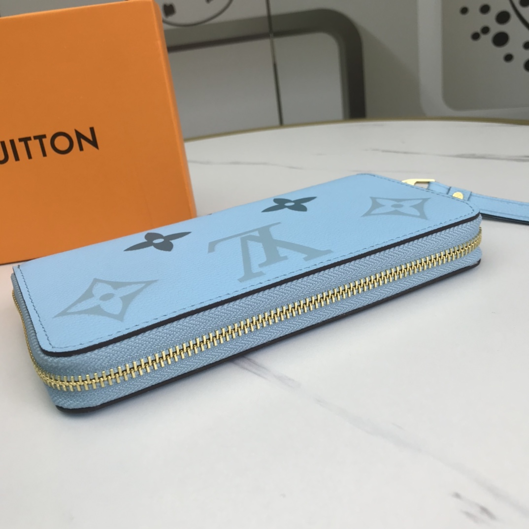 Replica Louis Vuitton Zippy Wallet Pink/Blue/Brown - Image 7