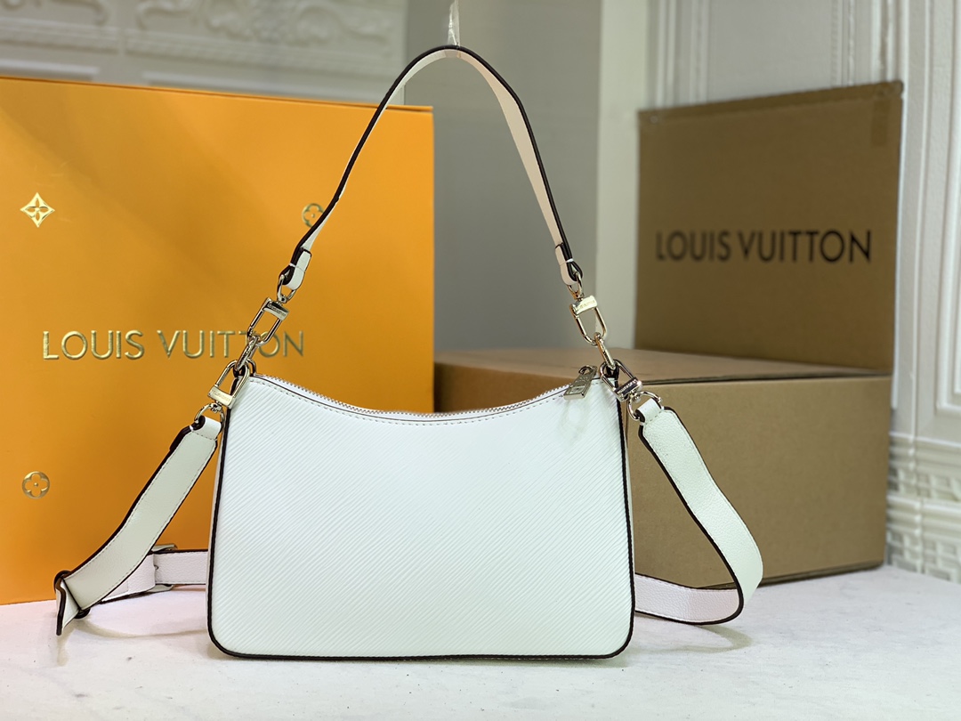 Replica Louis Vuitton Marelle Handbag Black/White/Brown - Image 14