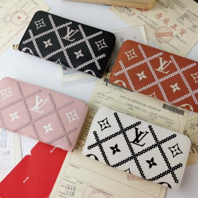 Replica Louis Vuitton Monogram Empreinte Broderies Zippy Wallet M81141