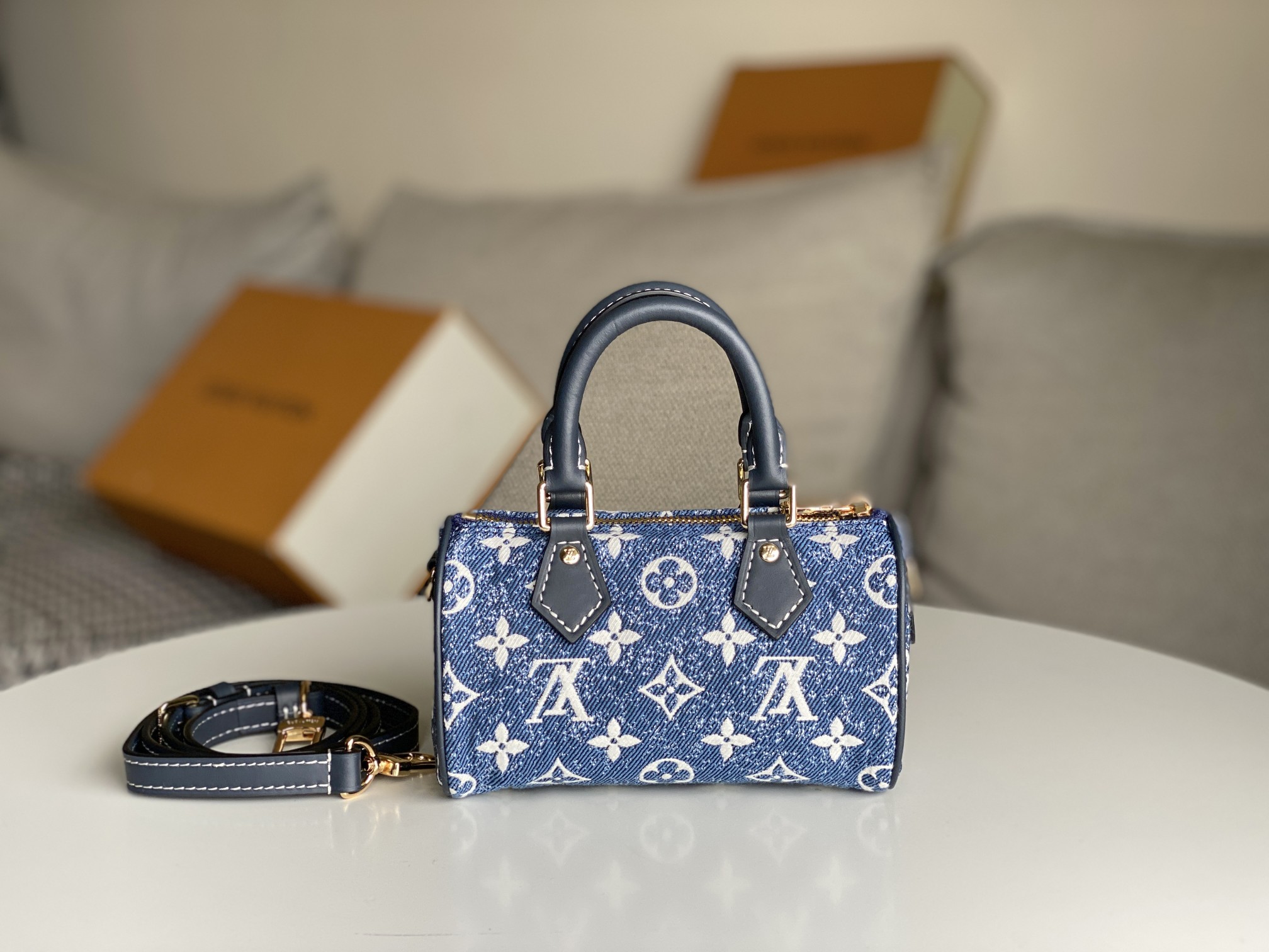 Replica Louis Vuitton Nano Speedy Denim - Image 2