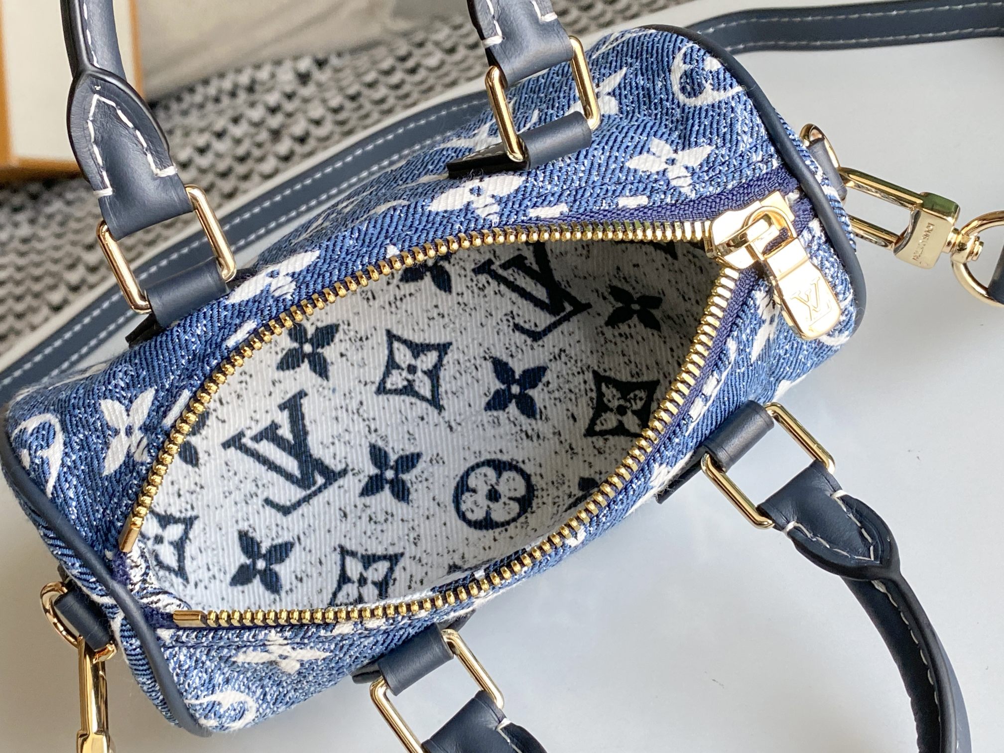 Replica Louis Vuitton Nano Speedy Denim - Image 8