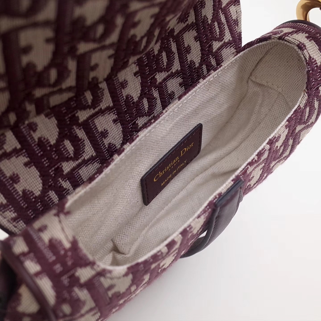 Replica Dior Mini Oblique Saddle Bag - Image 5