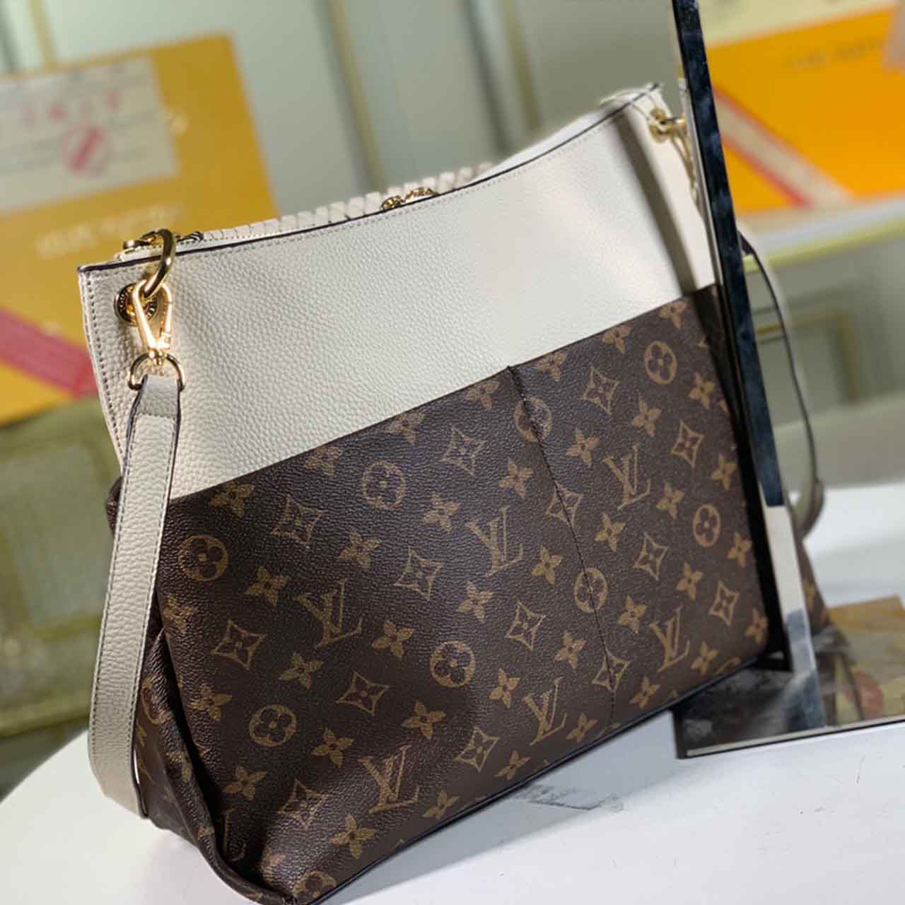 Replica Louis Vuitton Maida N40369 Black/White/Red/Pink - Image 10