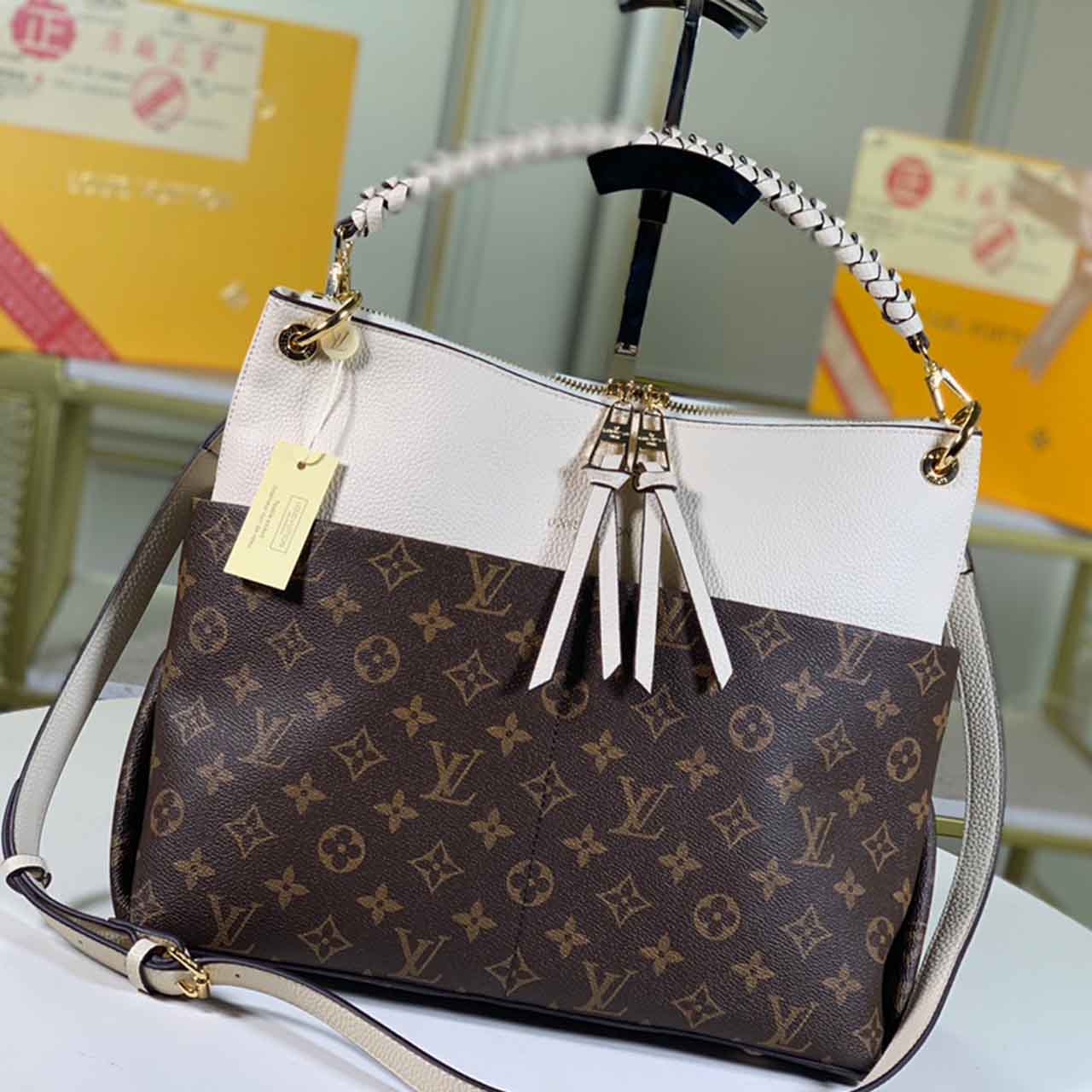 Replica Louis Vuitton Maida N40369 Black/White/Red/Pink - Image 9