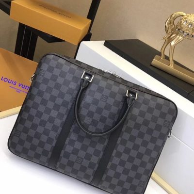 Alternative view of Replica Louis Vuitton Porte-Documents Voyage Pm N41478 Grey Plaid