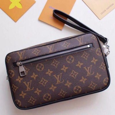Replica Louis Vuitton Kasai Clutch Black/Brown