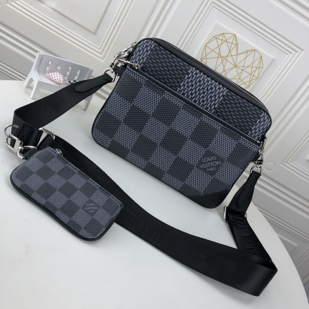 Replica Louis Vuitton Trio Messenger M69443 Black/Silver - Image 7