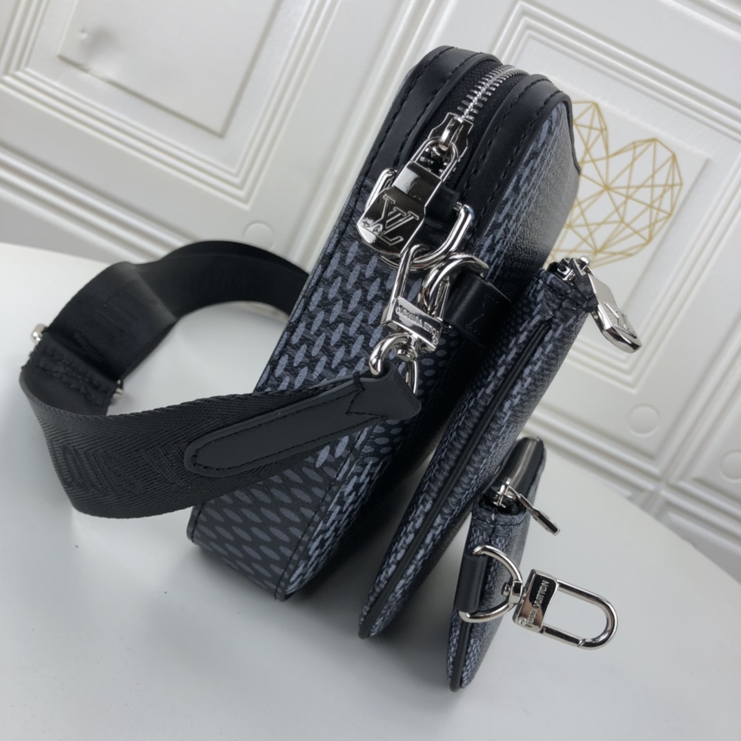 Replica Louis Vuitton Trio Messenger M69443 Black/Silver - Image 5