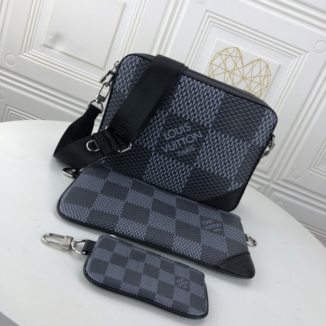 Replica Louis Vuitton Trio Messenger M69443 Black/Silver - Image 4