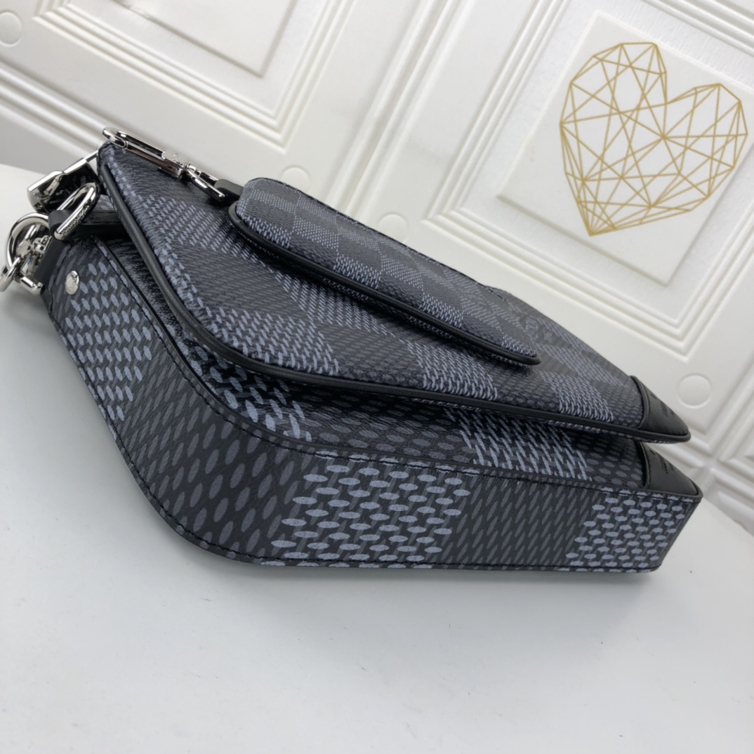 Replica Louis Vuitton Trio Messenger M69443 Black/Silver - Image 2