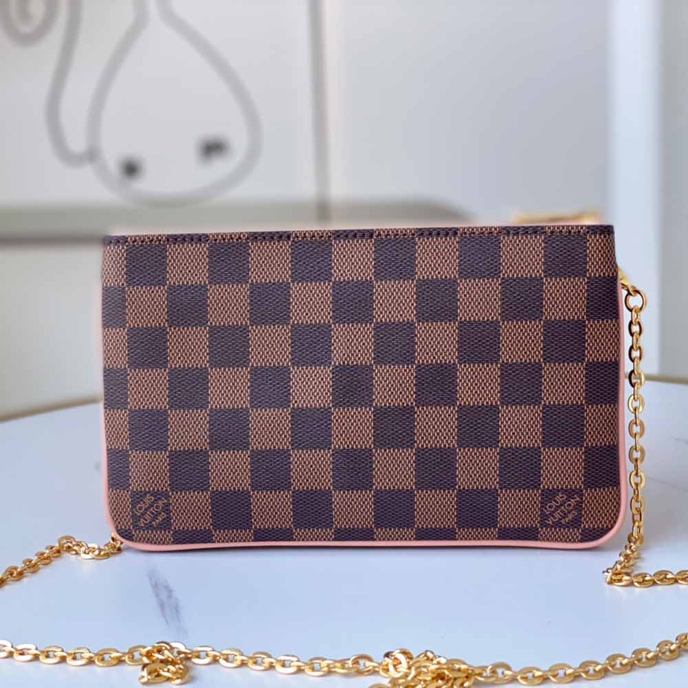 Replica Louis Vuitton Double Zip Pochette N60254 - Image 9