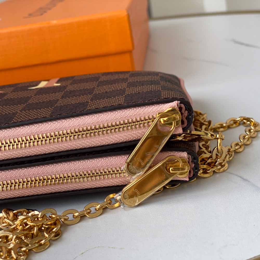 Replica Louis Vuitton Double Zip Pochette N60254 - Image 7