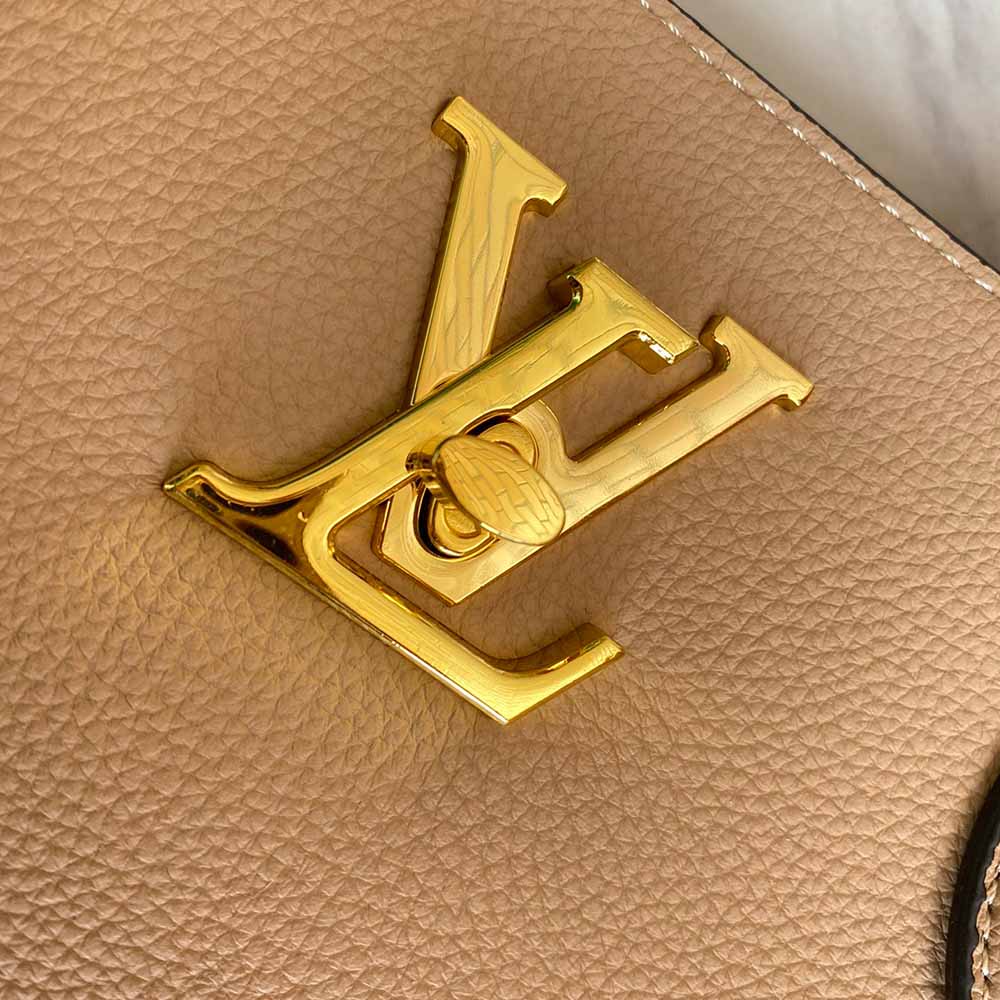 Replica Louis Vuitton Lockme Shopper M57346 Beige/Black/Green - Image 14