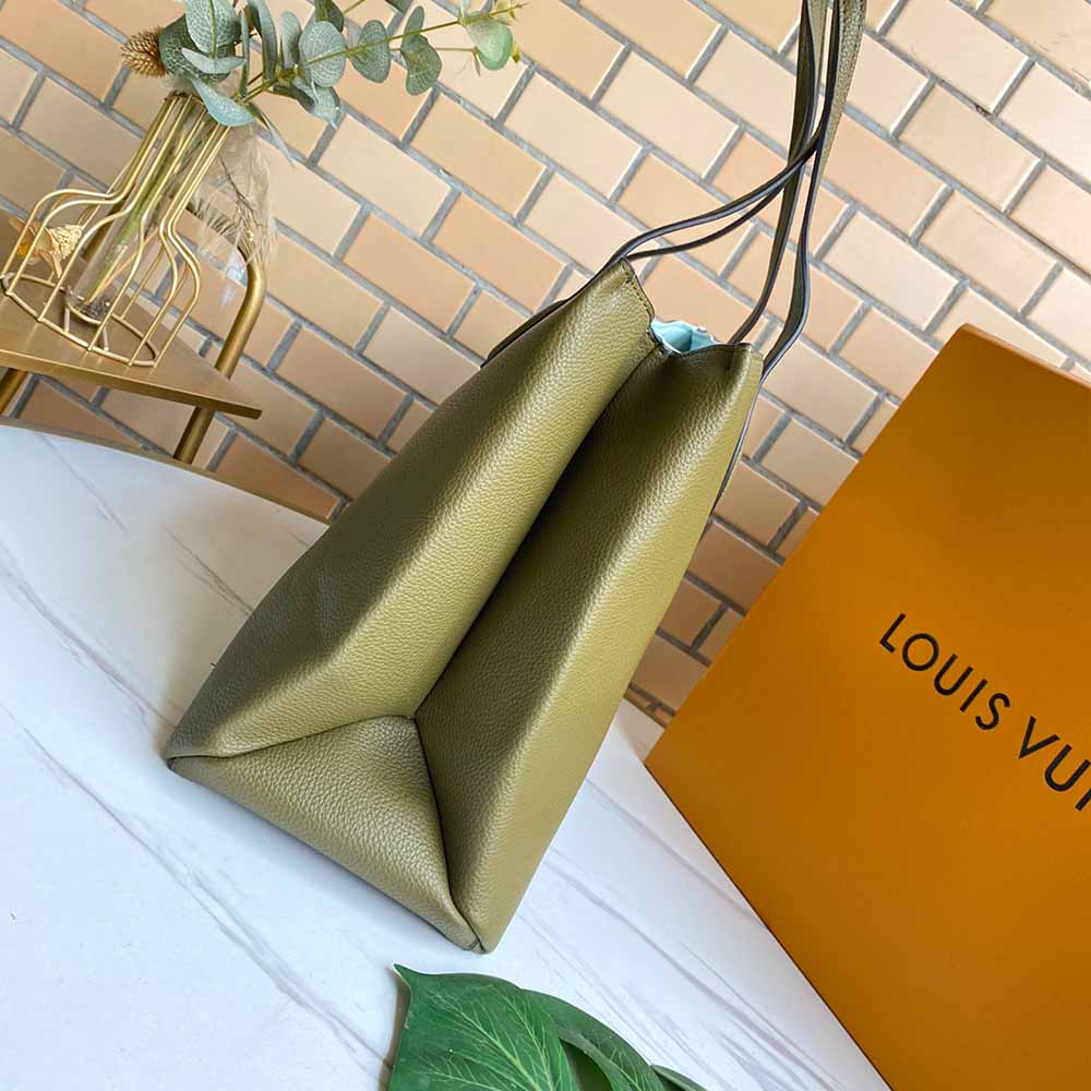 Replica Louis Vuitton Lockme Shopper M57346 Beige/Black/Green - Image 21