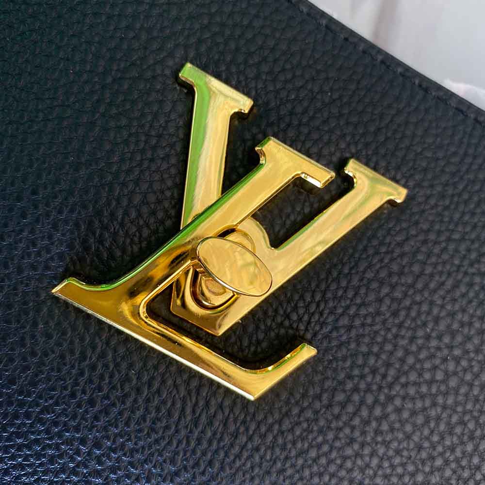 Replica Louis Vuitton Lockme Shopper M57346 Beige/Black/Green - Image 5