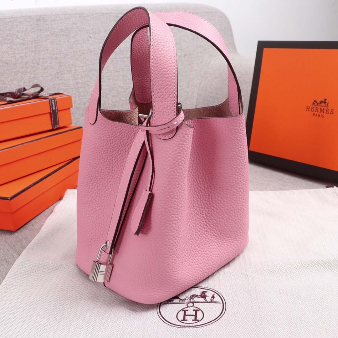 Replica Hermes Aaa-Picotin Lock 22Cm&18Cm Bag Blue/Orange/Pink - Image 16