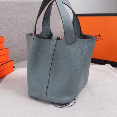 Alternative view of Replica Hermes Aaa-Picotin Lock 22Cm&18Cm Bag Blue/Orange/Pink