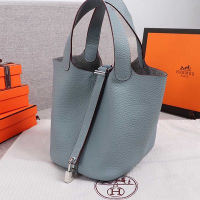 Replica Hermes Aaa-Picotin Lock 22Cm&18Cm Bag Blue/Orange/Pink