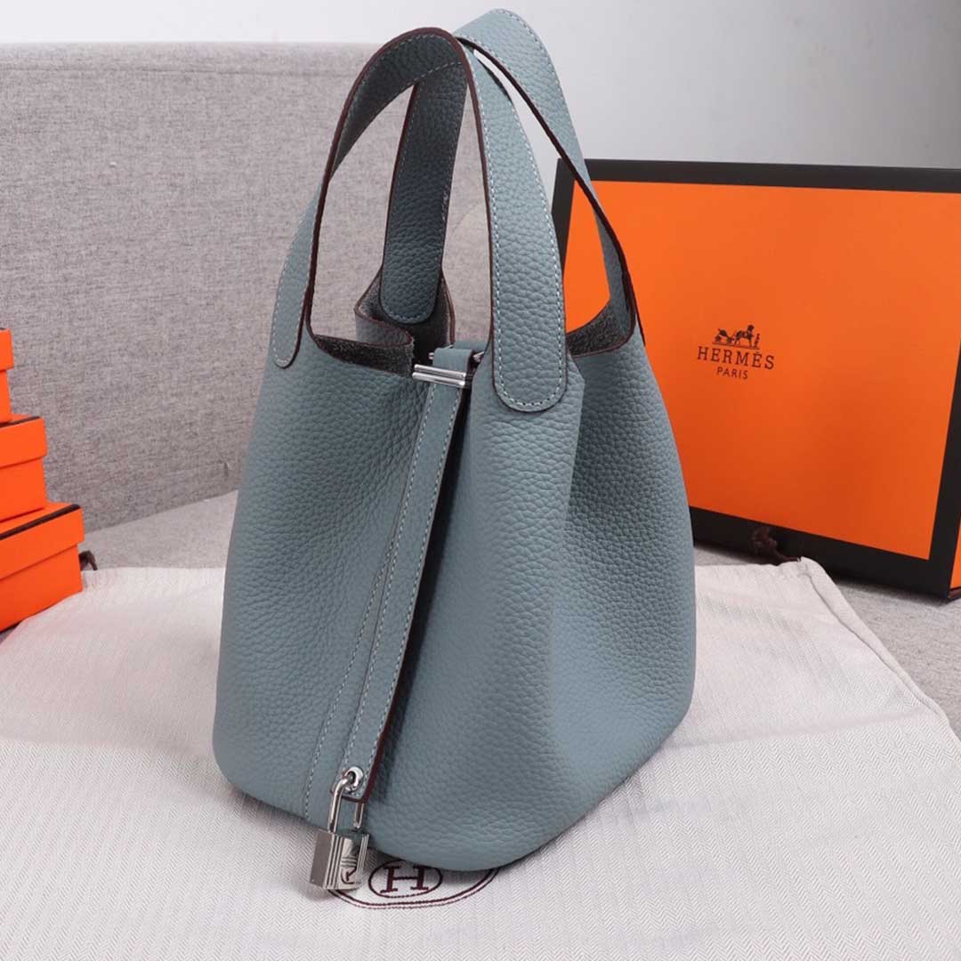 Replica Hermes Aaa-Picotin Lock 22Cm&18Cm Bag Blue/Orange/Pink - Image 9
