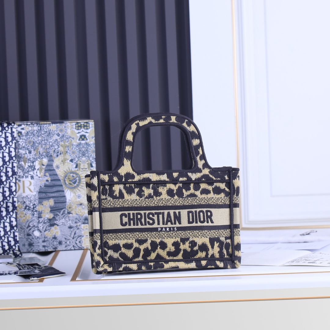 Replica Dior Multicolor Mizza Embroidery Mini Book Tote - Image 2