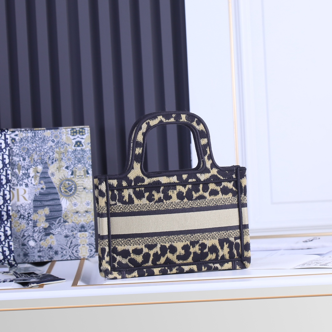 Replica Dior Multicolor Mizza Embroidery Mini Book Tote - Image 3