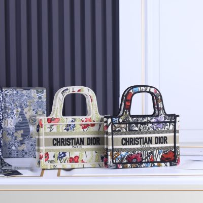 Replica Dior Multicolor Mizza Embroidery Mini Book Tote