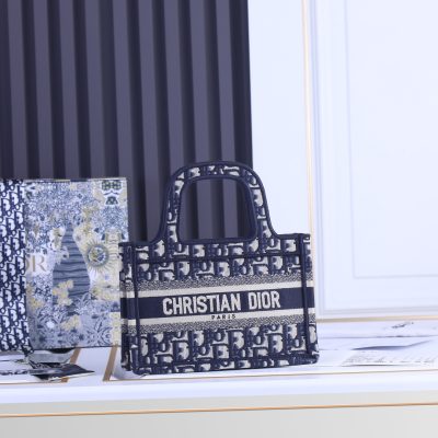 Alternative view of Replica Dior Oblique Embroidery Mini Book Tote