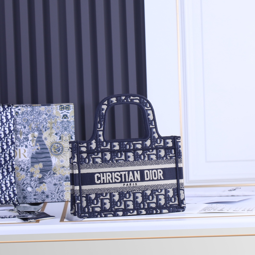 Replica Dior Oblique Embroidery Mini Book Tote - Image 2