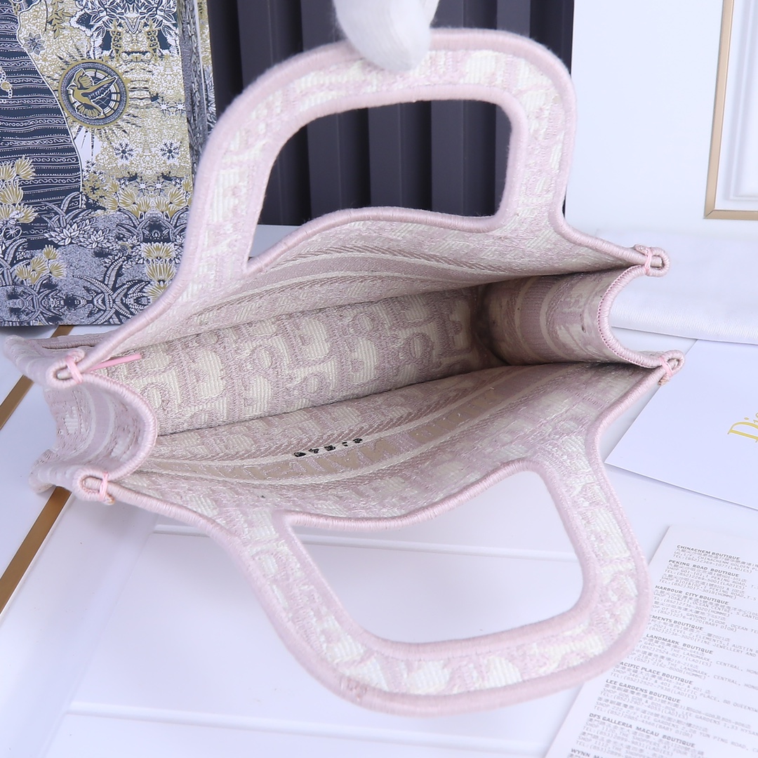 Replica Dior Oblique Embroidery Mini Book Tote - Image 13