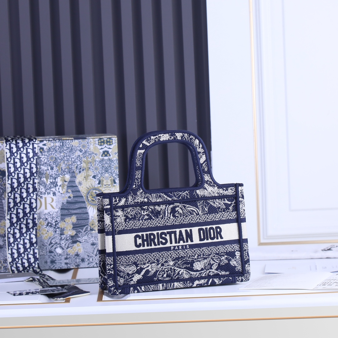 Replica Dior Toile De Jouy Mini Book Tote - Image 2
