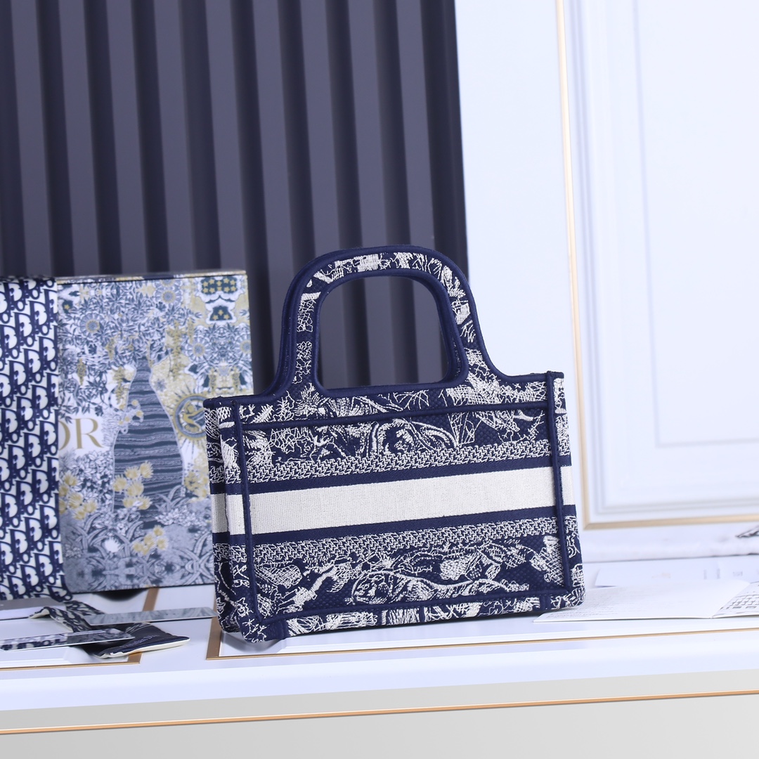 Replica Dior Toile De Jouy Mini Book Tote - Image 3