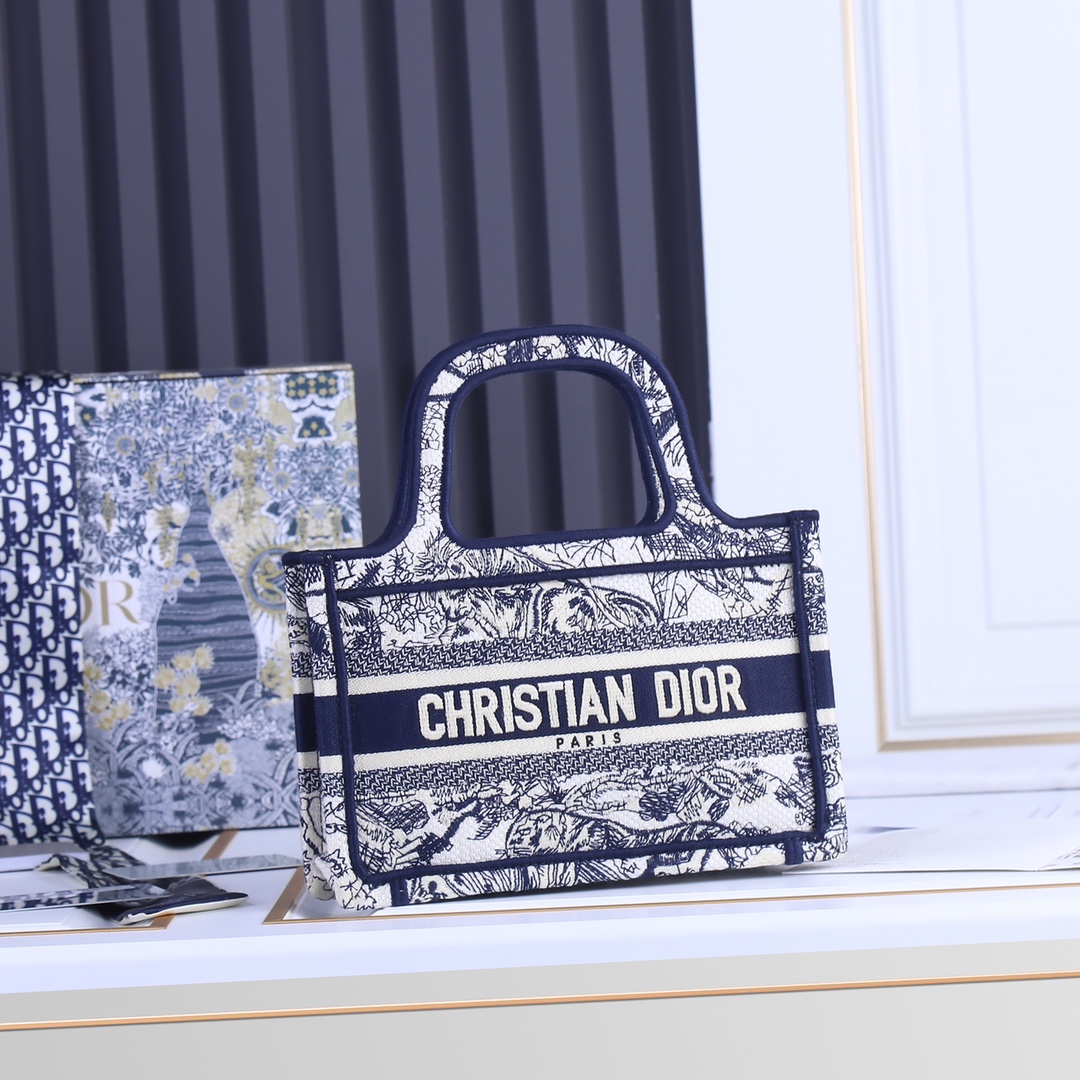 Replica Dior Toile De Jouy Mini Book Tote - Image 6