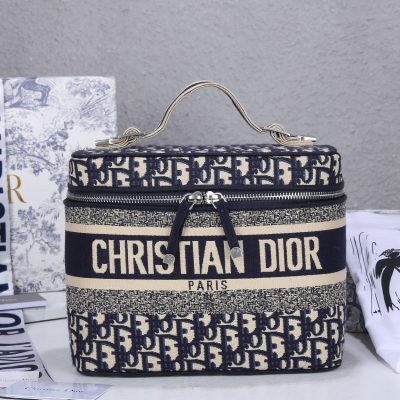 Replica Dior Travel Vanity Case Navy/Gray
