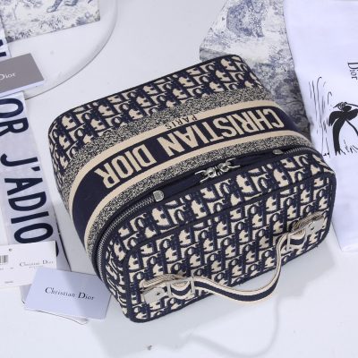 Alternative view of Replica Dior Travel Vanity Case Navy/Gray