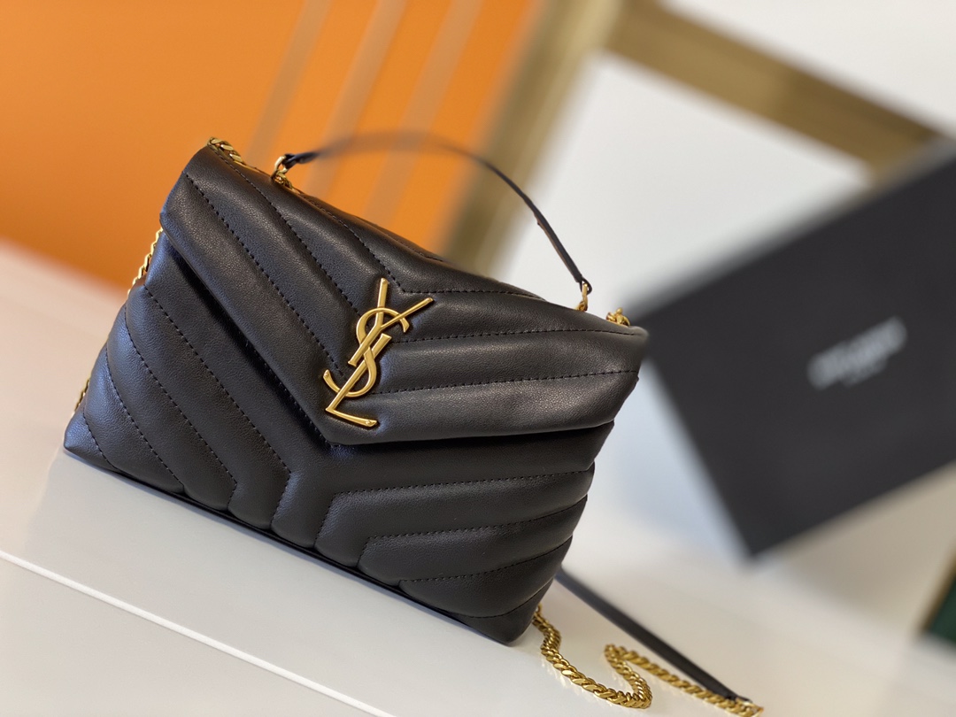 Replica Ysl Loulou Small Bag In Matelasse “Y” Leather- Black/Beige/Red