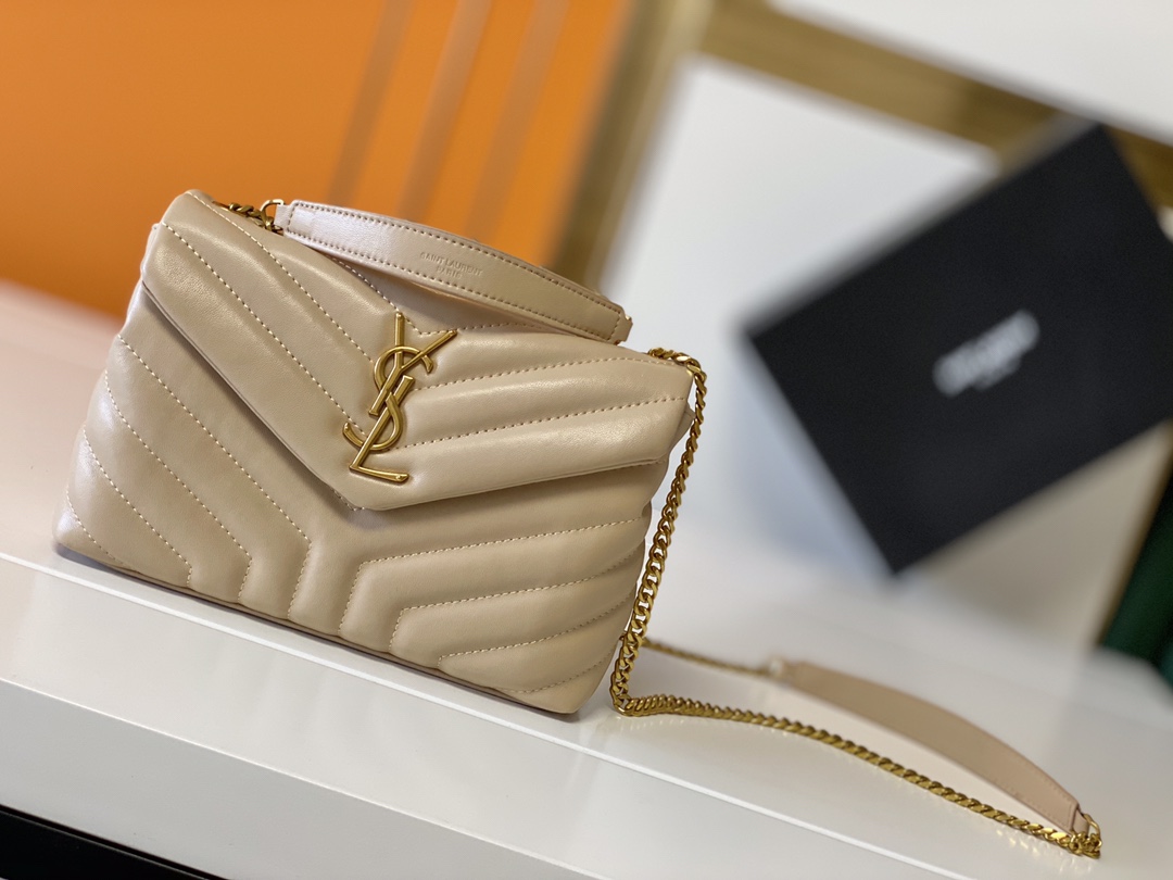 Replica Ysl Loulou Small Bag In Matelasse “Y” Leather- Black/Beige/Red - Image 13