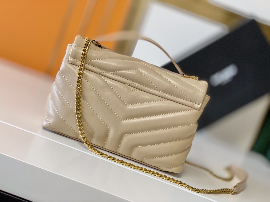 Replica Ysl Loulou Small Bag In Matelasse “Y” Leather- Black/Beige/Red - Image 15