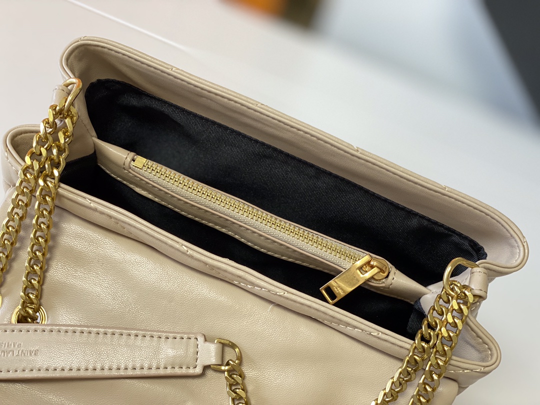 Replica Ysl Loulou Small Bag In Matelasse “Y” Leather- Black/Beige/Red - Image 16