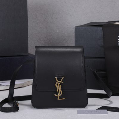 Replica Ysl Kaia North/South Satchel In Vegetable- Black/Beige