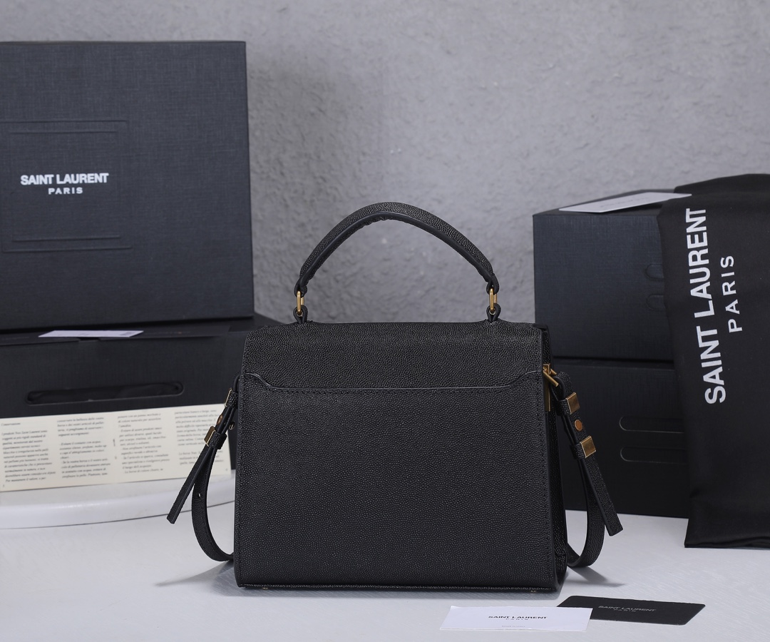 Replica Ysl Cassandra Grain De Poudre Leather Mini Top Handle Bag - Image 2